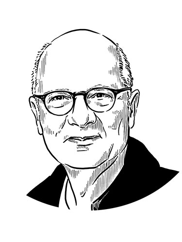 Drawn portrait of Georg Kreis Drawn portrait of Georg Kreis