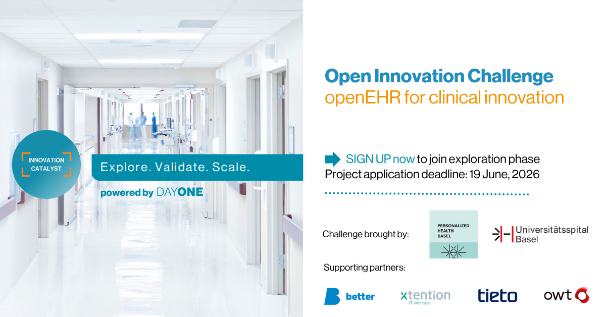 Visual for the Innovation Challenge announcement 2026 Visual to announce the Digital Health Nation 2025 challenge (in English)