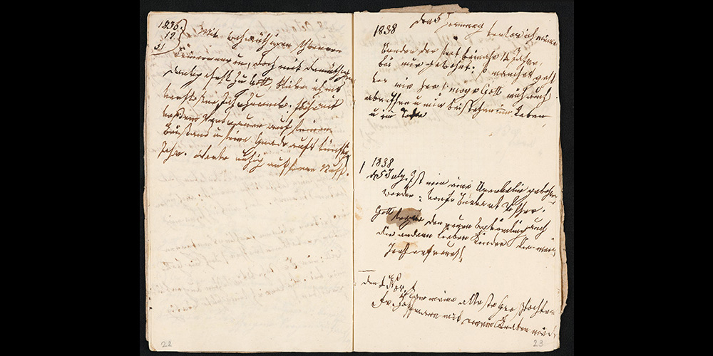 Diary page of Anna Maria Preiswerk-Iselin Diary page of Anna Maria Preiswerk-Iselin