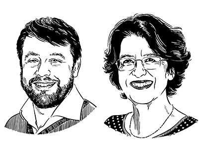 Prof. Dr. Ralph Weber, Prof. Dr. Madeleine Herren. (Illustration: Studio Nippoldt) Prof. Dr. Ralph Weber, Prof. Dr. Madeleine Herren. (Illustration: Studio Nippoldt)